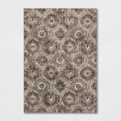 Bailey Companion Tile Print Accent Rug Tan - Threshold™ -Decor House GUEST c86a9554 2700 48a9 8622 373c214e30ab