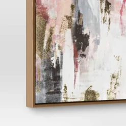 (Set Of 2) 16"x20" Foil Abstract Canvas Framed Arts - Threshold™ -Decor House GUEST c97615f4 c3da 4f96 a1db 6976b527fc00