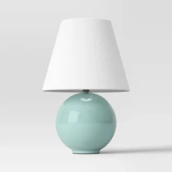 Round Table Lamp With Tapered Shade Blue - Threshold™ 9 Round Table Lamp With Tapered Shade Blue - Threshold™ -Decor House GUEST cbb4e421 ccb3 43d8 b7a9 570056592c90