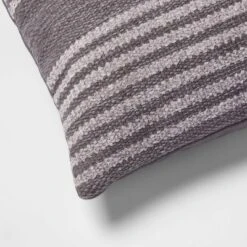 Lumbar Modern Stripe Decorative Throw Pillow Gray - Threshold™ -Decor House GUEST cf47fbee 7d18 40e0 b721 423f41dd185a