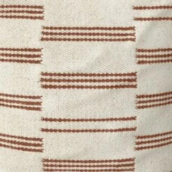 Palmette Wool Kilim Style Pouf With Removable Fill Cream With Rust Stripe - Threshold™ -Decor House GUEST d19b3605 25f9 43d2 810e b79ce5dc5580
