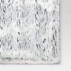 Tipped Snow Leopard Faux Fur Reversible Throw Blanket - Threshold™ 10 Tipped Snow Leopard Faux Fur Reversible Throw Blanket - Threshold™ -Decor House GUEST d3196147 7f14 4b50 abe0 744936275f06