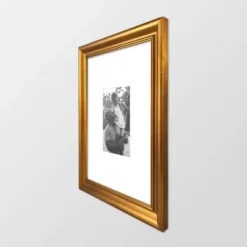 Wood Antique Wall Frame Brass - Threshold™
