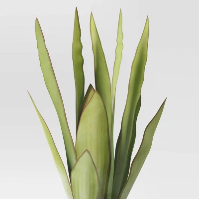 Large Artificial Snake Plant - Threshold™: 21" Faux Flora In Stoneware Pot For Indoor Decor 5 Large Artificial Snake Plant - Threshold™: 21" Faux Flora In Stoneware Pot For Indoor Decor - Image 3