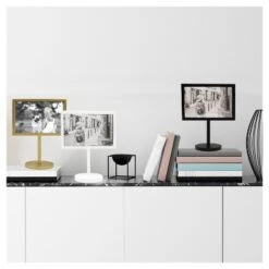 4" X 6" Modern Standing Single Picture Frame Black - Threshold™: Metal, Tabletop Display, Glass Glazing -Decor House GUEST d409c37f d712 43d4 a7e4 2338c2a85a07