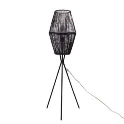 Diamond Tripod Floor Lamp Black With Rattan Shade (Includes LED Light Bulb) - Threshold™: Nautical Standing Illumination 12 Diamond Tripod Floor Lamp Black With Rattan Shade (Includes LED Light Bulb) - Threshold™: Nautical Standing Illumination -Decor House GUEST d5ce8c13 feb5 4c57 aa77 24bbec866966