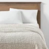 Chunky Woven Color Block Bed Throw White/Natural - Threshold™ -Decor House GUEST d63f4f8e c1cf 4d79 adbc a6a84e2880be