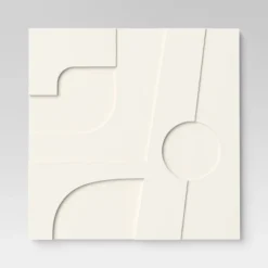 (Set Of 4) 12" X 12" 3D Decorative Graphic Tiles White - Threshold™ -Decor House GUEST d74db4f4 916a 401e 9c76 2a1f0b149efd