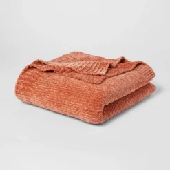 60"x80" Velvet Chenille Bed Throw - Threshold™ -Decor House GUEST dbcfc0c9 34f3 40aa 964e e2795ec61484