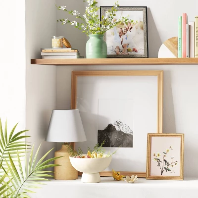 10" X 12" Float To 8" X 10" Single Image Frame Rustic Walnut/Black - Threshold™ 3 10" X 12" Float To 8" X 10" Single Image Frame Rustic Walnut/Black - Threshold™