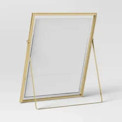 9" X 11" Float To 8" X 10" Linear Metal Easel Single Image Frame Brass - Threshold™ -Decor House GUEST dca9fb76 af6d 4838 8473 61f5e3a7187b