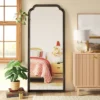 30" X 70" Oversize French Country Collection Leaner Mirror Black - Threshold™: Wood Frame, Full Body Reflection -Decor House GUEST ddac51c8 f078 430a 8fcb 40fc8e36e288