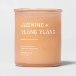 Glass Jar Jasmine And Ylang Candle Orange - Threshold™ -Decor House GUEST e0062fa1 a715 4c57 8af9 3bb2b339e1cb