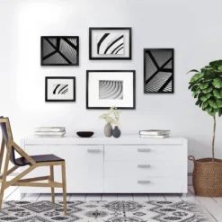 8" X 10" Matted To 4" X 6" Thin Gallery Image Frame Beveled Mat Black - Threshold™: Modern Wall Decor, MDF Material -Decor House GUEST e8fe85ac 19af 4b4d b5ae 99971edf30ca