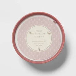 13oz Footed Textured Ceramic Dish With Dustcover Peony Rose Water & Freesia Pink - Threshold™ -Decor House GUEST eb87a0a5 6a53 40c2 940e 8e0616399c3d