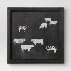 (Set Of 2) 12" X 12" Cow Collection II Framed Wall Canvases - Threshold™ -Decor House GUEST eba1d89c 78cc 4c5b 8c67 3a03cc2b6c22