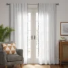 1pc 54"x84" Light Filtering Stitched Edge Curtain Panel Cream - Threshold™ -Decor House GUEST ede65d06 2516 4128 9981 c8cd87549ce3