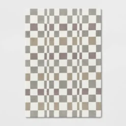 Checkered Woven Flatweave Area Rug White - Threshold™ -Decor House GUEST ee29eaa0 2763 4d18 b430 efdcfa007405