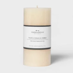 Pillar Vanilla Bean And Amber Candle - Threshold™ -Decor House GUEST f0fb149d a7fe 4d80 a1f4 26fca408bd81