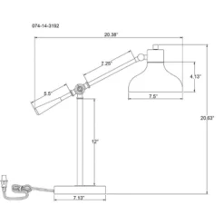 Crosby Schoolhouse Desk Lamp Black - Threshold™: Adjustable Stand, ETL Listed, Metal Shade, No Assembly Required -Decor House GUEST f1e5b1e8 2901 40b4 8e4d 879164dbd81b