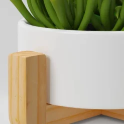 Artificial Succulent Wood Planter - Threshold™: Faux Greenery, Indoor Stoneware Pot Decor -Decor House GUEST f2ab2a39 653f 4773 8034 a86f3abd6027