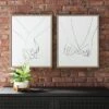 (Set Of 2) 16" X 20" Hands Framed Canvas - Threshold™: Modern Wall Art, Vertical Orientation, Sawtooth Back
