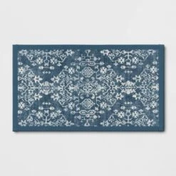 Vintage Print Comfort Rug Blue - Threshold™ -Decor House GUEST f437994b 06fa 4df6 84f2 e90cb16dba7b
