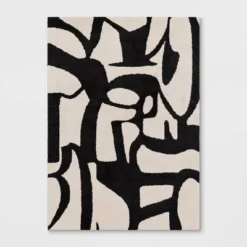Abstract Inkblot Rug Black/White - Threshold™ 9 Abstract Inkblot Rug Black/White - Threshold™ -Decor House GUEST f515f58c 4fc4 473d 8b9e f1ee81b22a0b