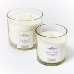 Clear Glass Santal & Ginger Candle White - Threshold™ Designed With Studio McGee -Decor House GUEST f8468f42 e11b 4265 be90 0b4528f7c8a3
