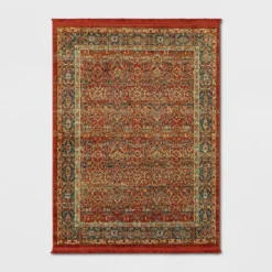 Damask Woven Persian With Fringe Rug - Threshold -Decor House GUEST f84fa484 62b1 4a3d bb98 2627c508f7fc