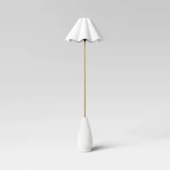 Wavy Shade Collection With Ceramic Base Floor Lamp - Threshold™ -Decor House GUEST f9422d18 dbf4 4d67 887e 8da10c4df22f