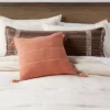Square Textured Stripe Tassel Decorative Throw Pillow Terracotta - Threshold™ -Decor House GUEST f961d198 1066 43ea 9ee8 6ad38bcc48d1