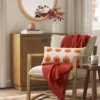 Brushed Woven With Frayed Edge Throw Blanket Orange - Threshold™ -Decor House GUEST face81ff b9e6 49e9 a189 a8f8d78cdb38