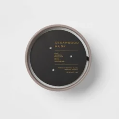 15oz Ceramic Jar 3-Wick Black Label Cedarwood Musk Candle - Threshold™ -Decor House GUEST fc8996de 3023 4a2d 9f4c 9e684ced1ffe