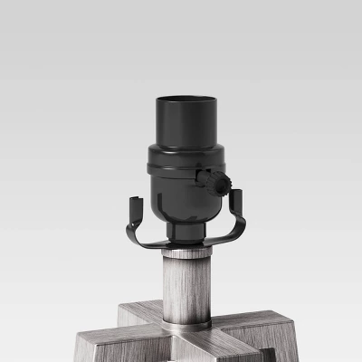 Brushed Linear Large Lamp Base Silver - Threshold™ 4 Brushed Linear Large Lamp Base Silver - Threshold™ - Image 2