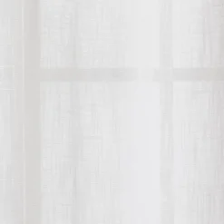 1pc 54"x84" Sheer Contrast Edge Window Curtain Panel White/Natural - Threshold™ -Decor House GUEST fff1ace0 0ef0 41d9 913d 135bd76d977f
